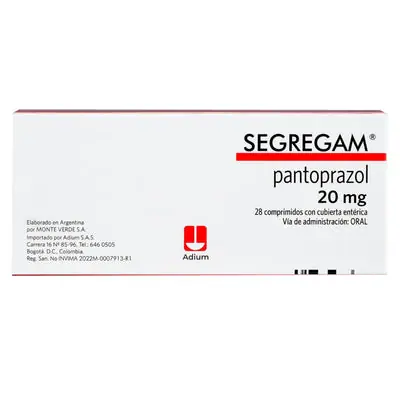Segregam 20 mg comprimidos, caja x 28 unidades