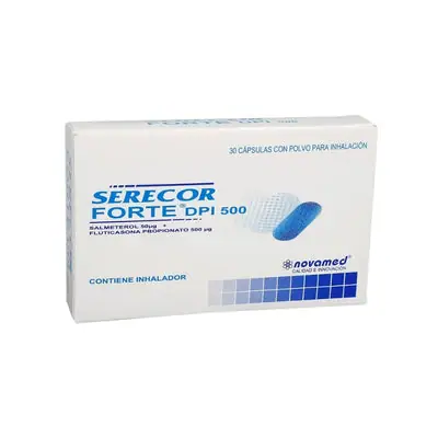 Serecor Forte DPI 500 inhalador con cápsulas 50/500 mcg, caja x 30