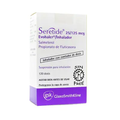 Seretide inhalador 25/125 mcg, 120 disparos