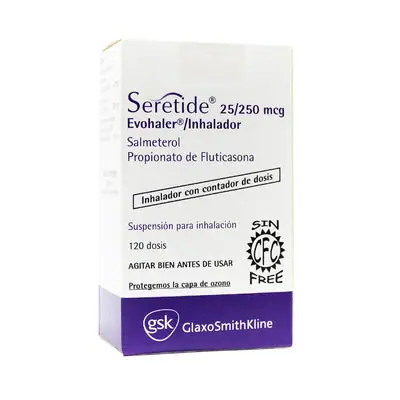 Seretide inhalador 25/250 mcg, 120 disparos