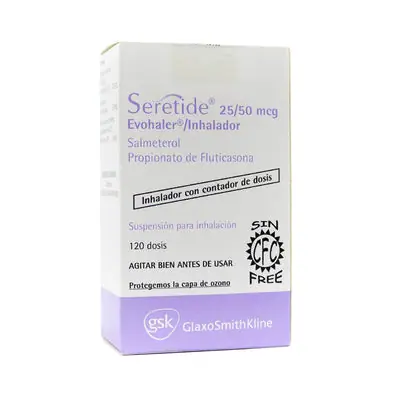 Seretide inhalador 25/50 mcg, 120 disparos