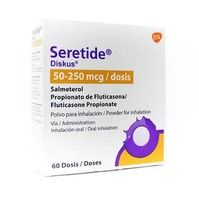 Seretide Diskus polvo para inhalación 50/250 mcg