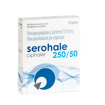 Serohale Ciphaler inhalador bucal polvo 250/50 mcg, caja x 60 aplicaciones