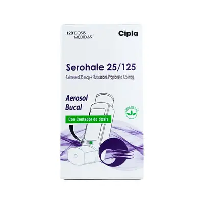 Serohale inhalador bucal 25/125 mcg, caja x 120 aplicaciones