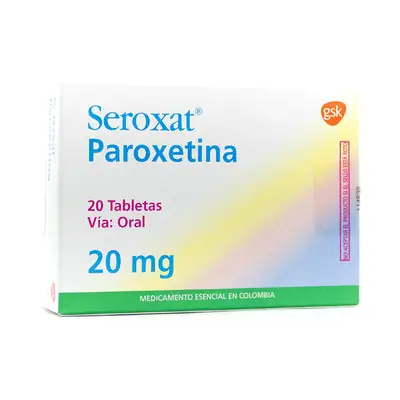 Seroxat tabletas 20 mg, caja x 20 unidades