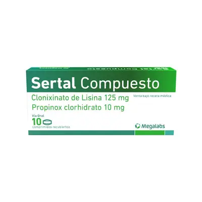 Sertal Compuesto comprimidos, caja x 10 unidades