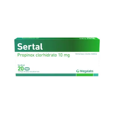 Sertal grageas 10 mg, caja x 20 unidades
