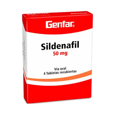 Sildenafil Genfar tabletas 50 mg, caja x 4 unidades