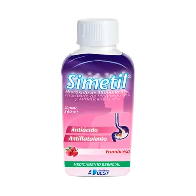 Simetil Best suspensión sabor frambuesa frasco 360 ml