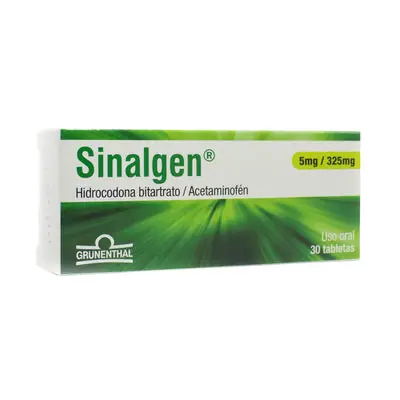Sinalgen tabletas 5 mg/325 mg, caja x 30 unidades