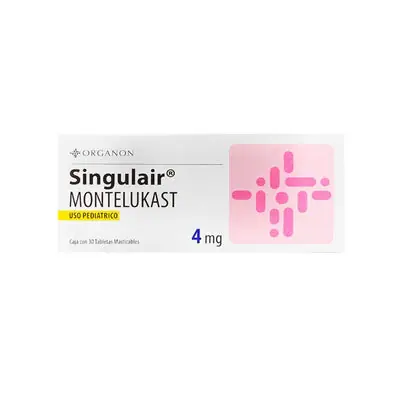Singulair tabletas masticables 4 mg, caja x 30 unidades