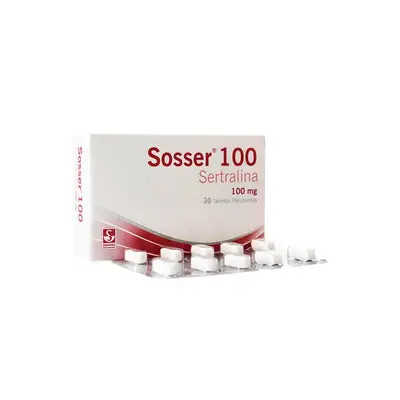 Sosser Sertralina tabletas 100 mg caja x 30 unidades