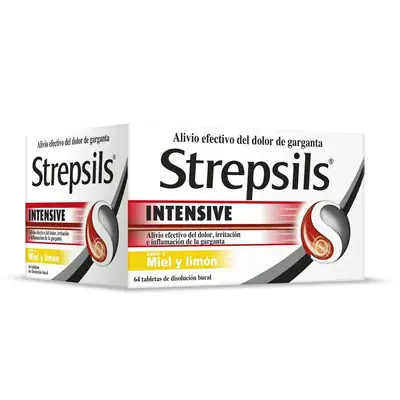 Strepsils Intensive miel-limón tabletas caja x 64 unidades