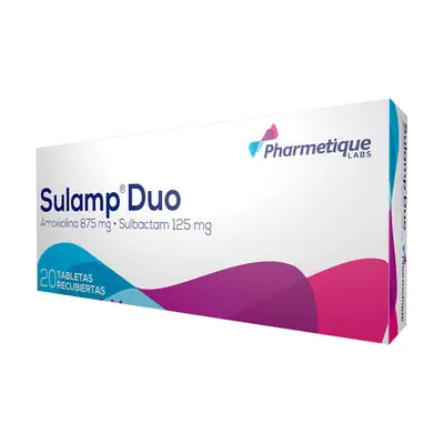 Sulamp Duo tabletas 875mg/125mg caja x 20 unidades