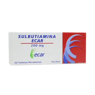 Sulbutiamina Ecar 200 mg tabletas, caja x 30 unidades