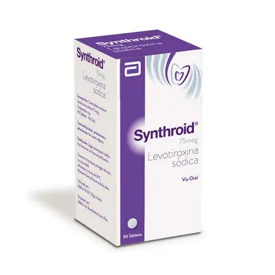 Synthroid tabletas 75 mcg, caja x 90 unidades