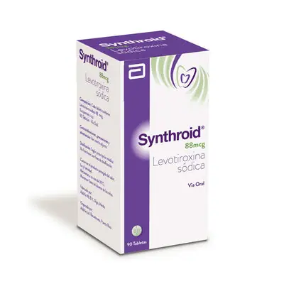 Synthroid tabletas 88 mcg, caja x 90 unidades