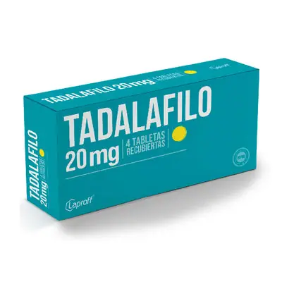 Tadalafilo Laproff tabletas 20 mg caja x 4