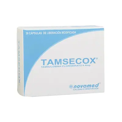 Tamsecox cápsulas 0,4 mg, caja x 30 unidades