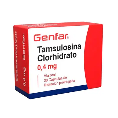 Tamsulosina clorhidrato Genfar cápsulas 0,4 mg, caja x 30