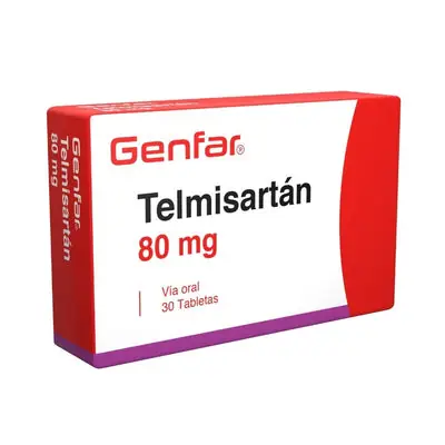 Telmisartán 80 mg caja x 30 tabletas MK