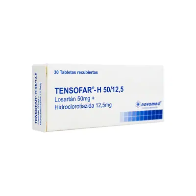 Tensofar H tabletas 50/12,5 mg, caja x 30 unidades