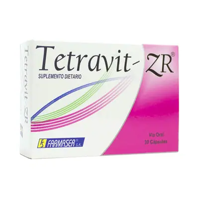 Tetravit Zr cápsulas caja x 30 unidades