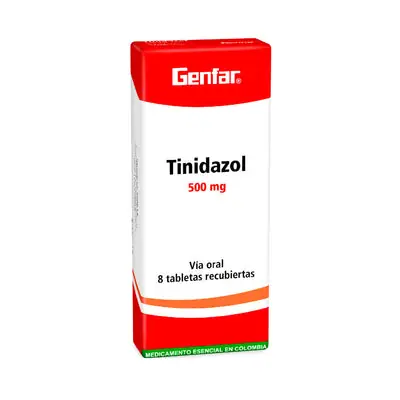 Tinidazol 500 mg caja x 8 tabletas Memphis