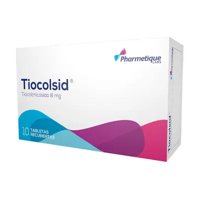 Tiocolsid Forte tabletas 8 mg caja x 10 unidades