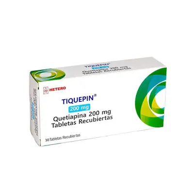Tiquepin (quetiapina) tabletas 200 mg caja x 30 unidades