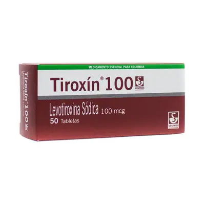 Tiroxin tabletas 100 mcg caja x 50 unidades