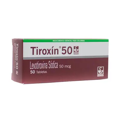 Tiroxin tabletas 50 mcg caja x 50 unidades