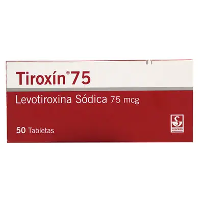 Tiroxin tabletas 75 mcg caja x 50 unidades
