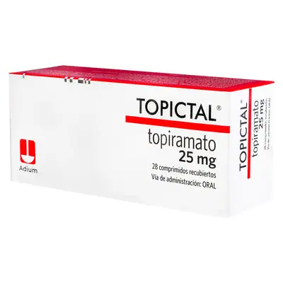 Topictal 25 mg comprimidos, caja x 28 unidades