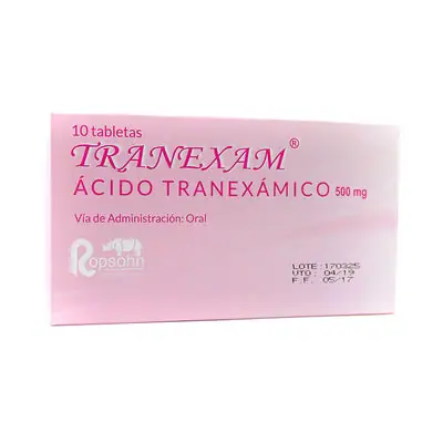 Tranexam tabletas 500 mg caja x 10 unidades