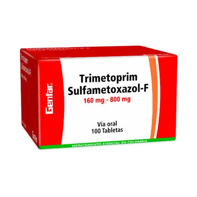 Trimetoprim Sulfa forte Genfar tabletas 160 mg/800 mg, caja x 100