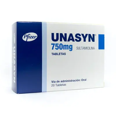 Unasyn tabletas 750 mg, caja x 20 unidades