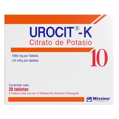 Urocit-K tabletas LP 1080 mg caja 2 x 14