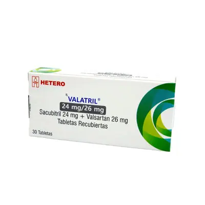 Valatril RG (sacubitril + valsartán) tabletas 50 mg caja x 30 unidades