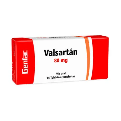 Valsartán Genfar tabletas 80 mg, caja x 14 unidades