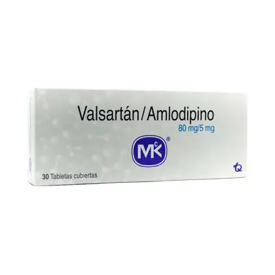 Valsartán + amlodipino MK tabletas 80/5 mg, caja x 30 unidades