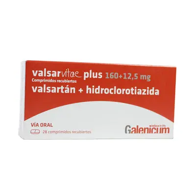 Valsarvitae Plus comprimidos 160 mg/12.5 mg, caja x 28 unidades
