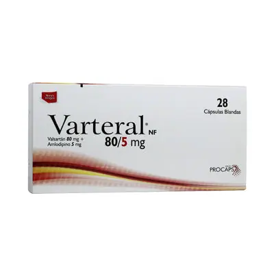 Varteral cápsulas 80/5 mg caja x 28 unidades
