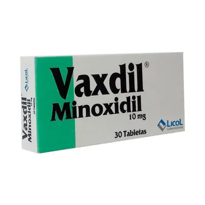 Vaxdil (minoxidil) tabletas 10 mg caja x 30 unidades