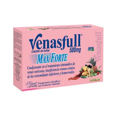 Venasfull Max Forte cápsulas Natural Freshly Infabo caja x 60 unidades