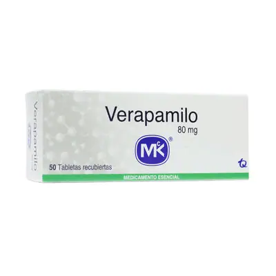 Verapamilo MK tabletas 80 mg, caja x 50 unidades