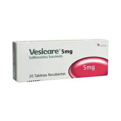 Vesicare 5 mg tabletas, caja x 20 unidades
