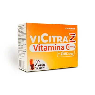 Vicitra Z cápsulas 500/5 mg, caja x 30 unidades