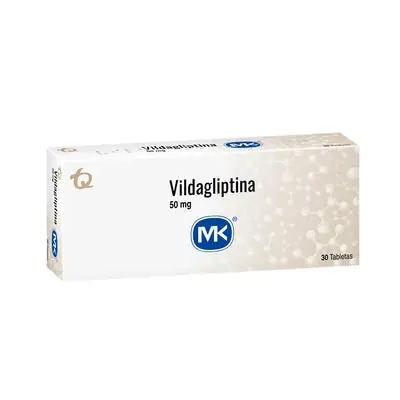 Vildagliptina MK tabletas 50 mg, caja x 30 unidades