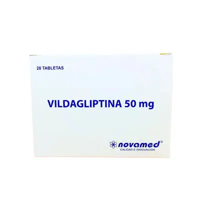 Vildagliptina 50 mg tabletas, caja x 28 unidades